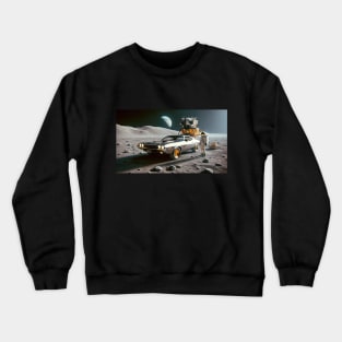 1971 Dodge Challenger on the Moon Crewneck Sweatshirt